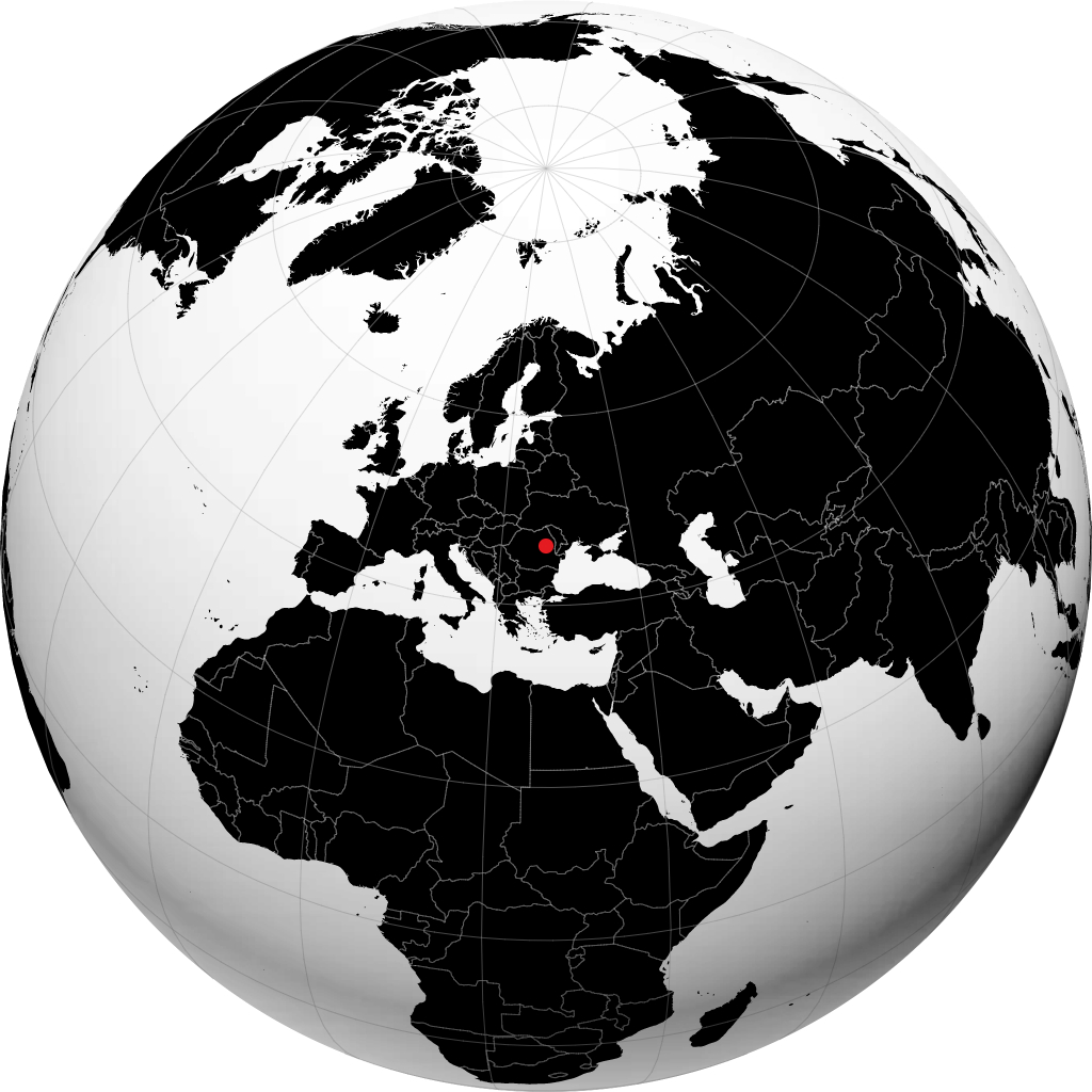 Oneşti trên quả địa cầu
