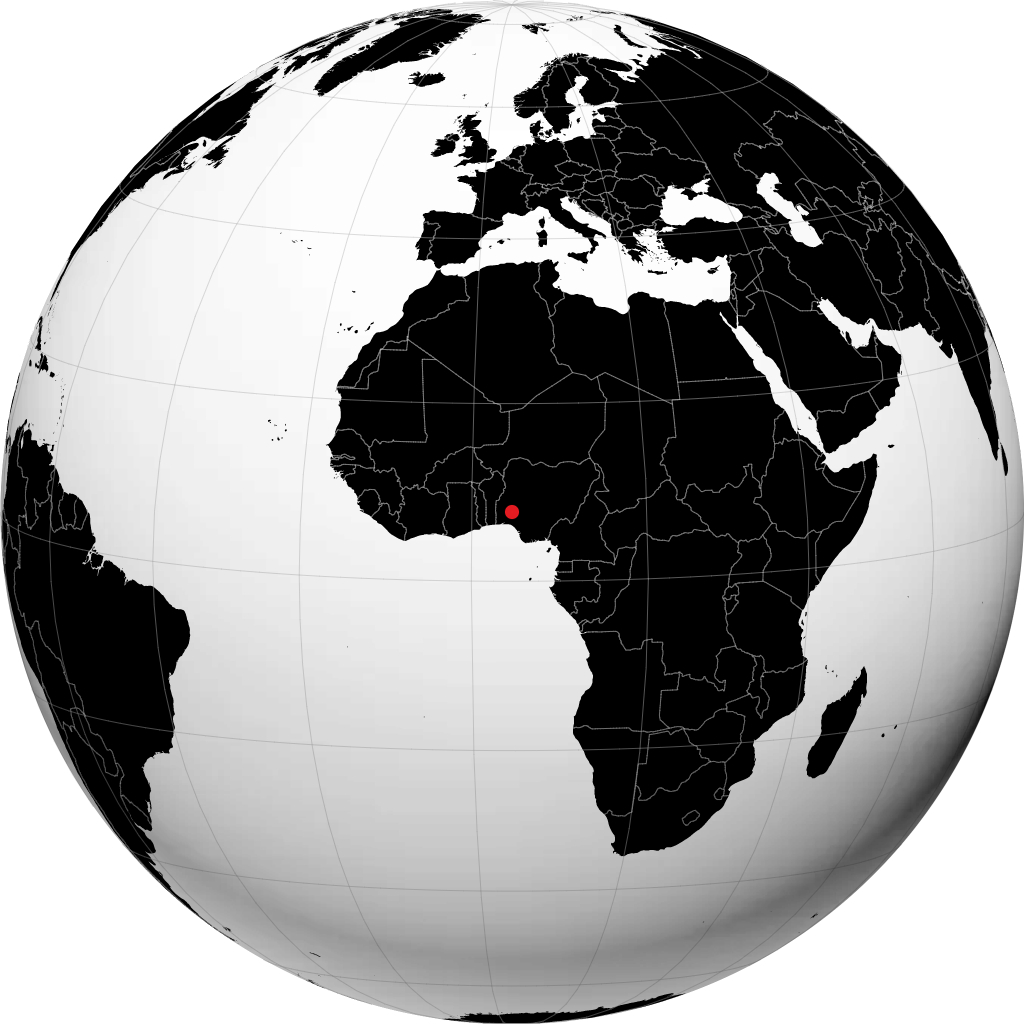 Osogbo trên quả địa cầu