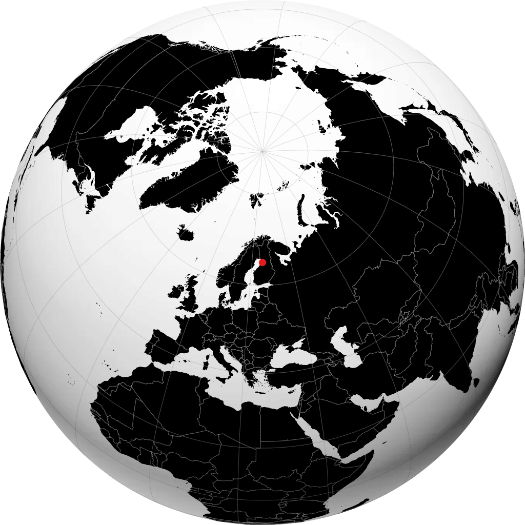 Oulu trên quả địa cầu