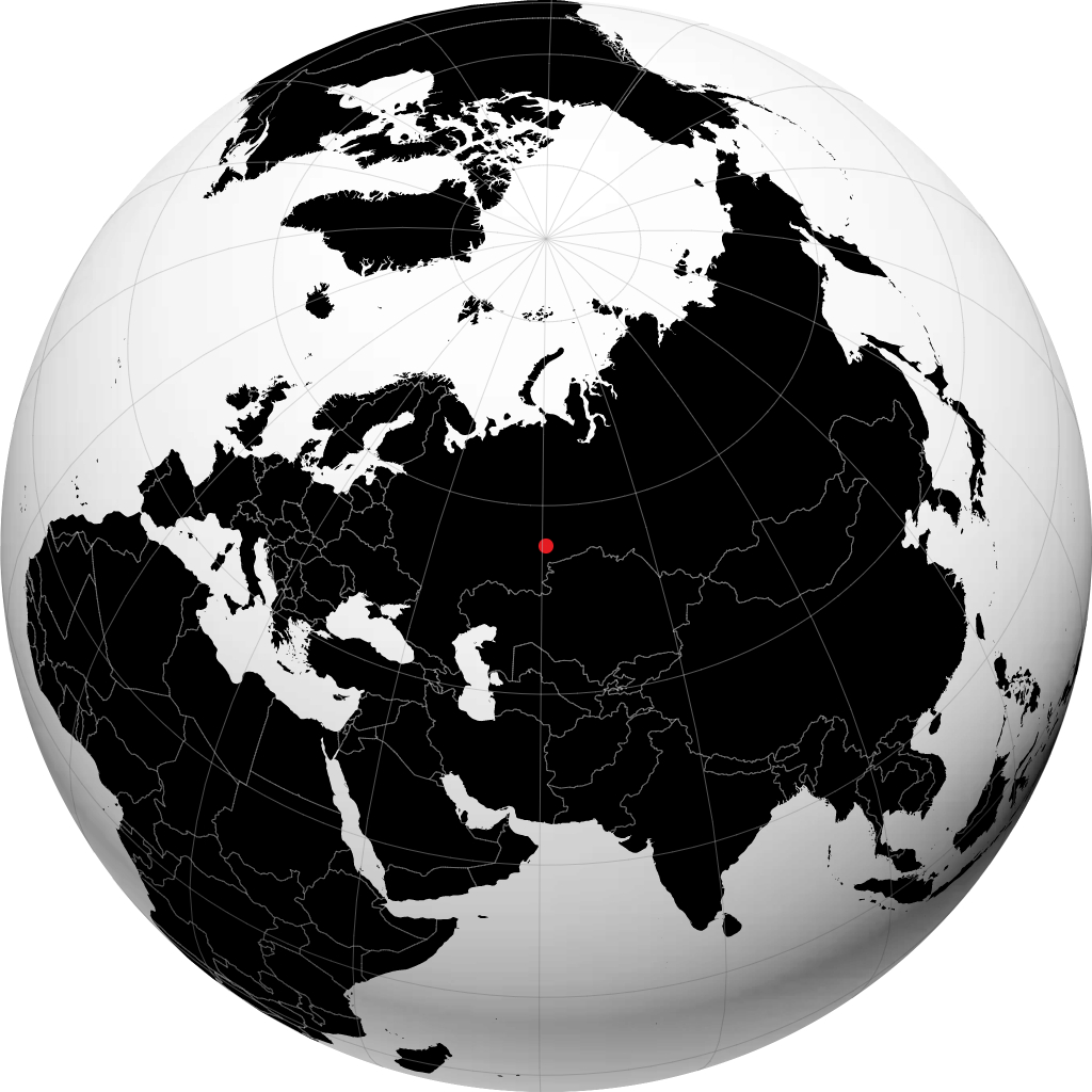 Ozersk trên quả địa cầu