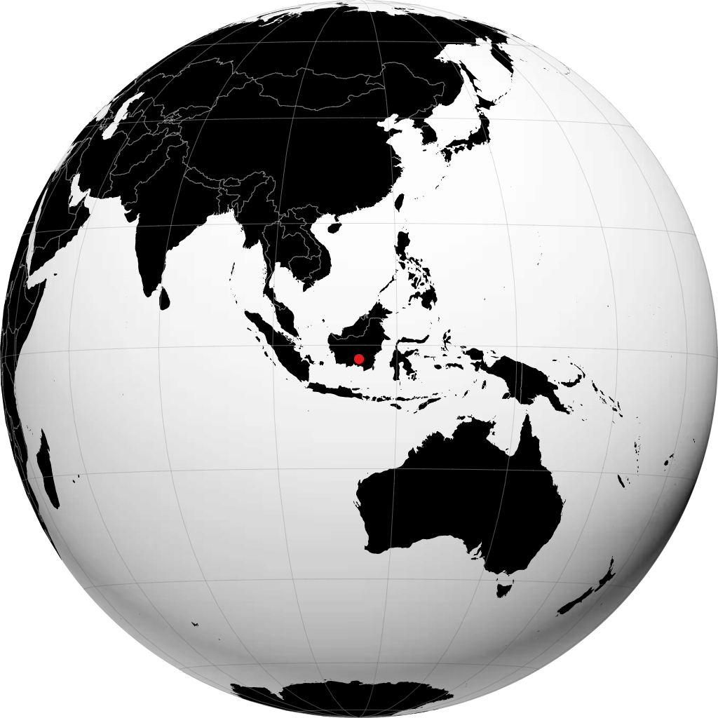Palangkaraya trên quả địa cầu
