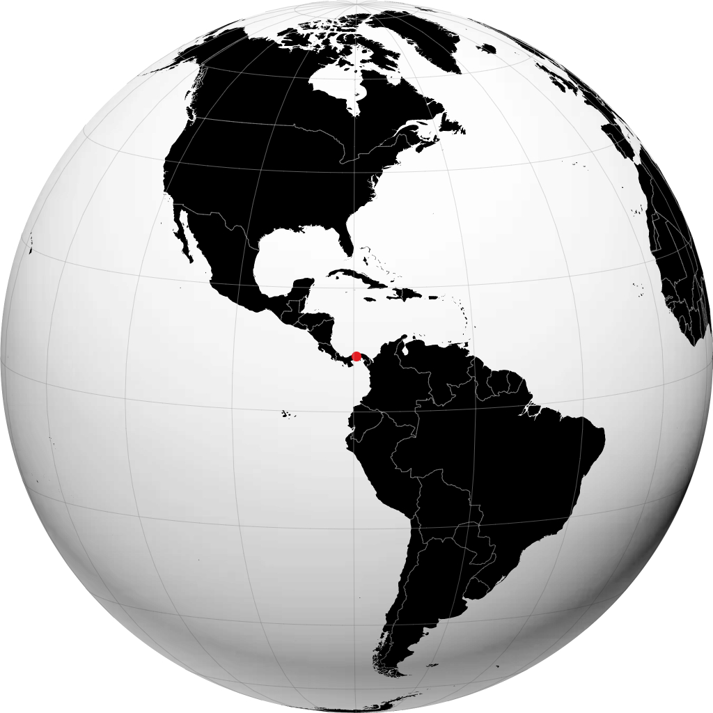 Panama City trên quả địa cầu