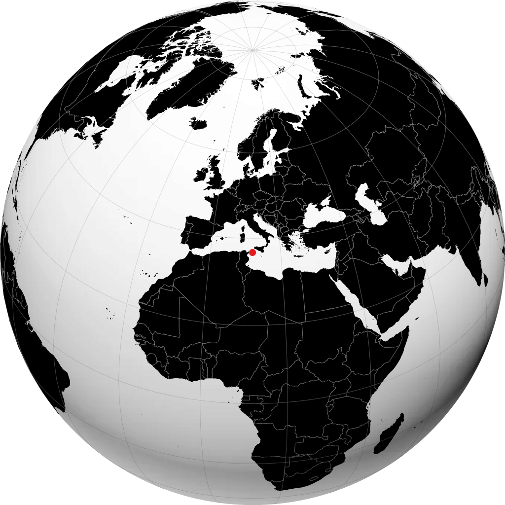 Pantelleria trên quả địa cầu