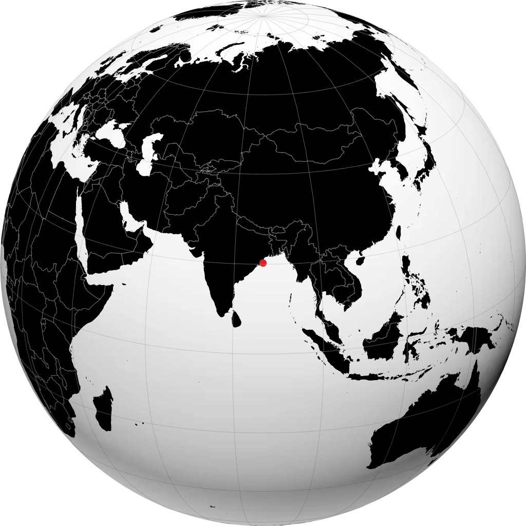 Paradip trên quả địa cầu