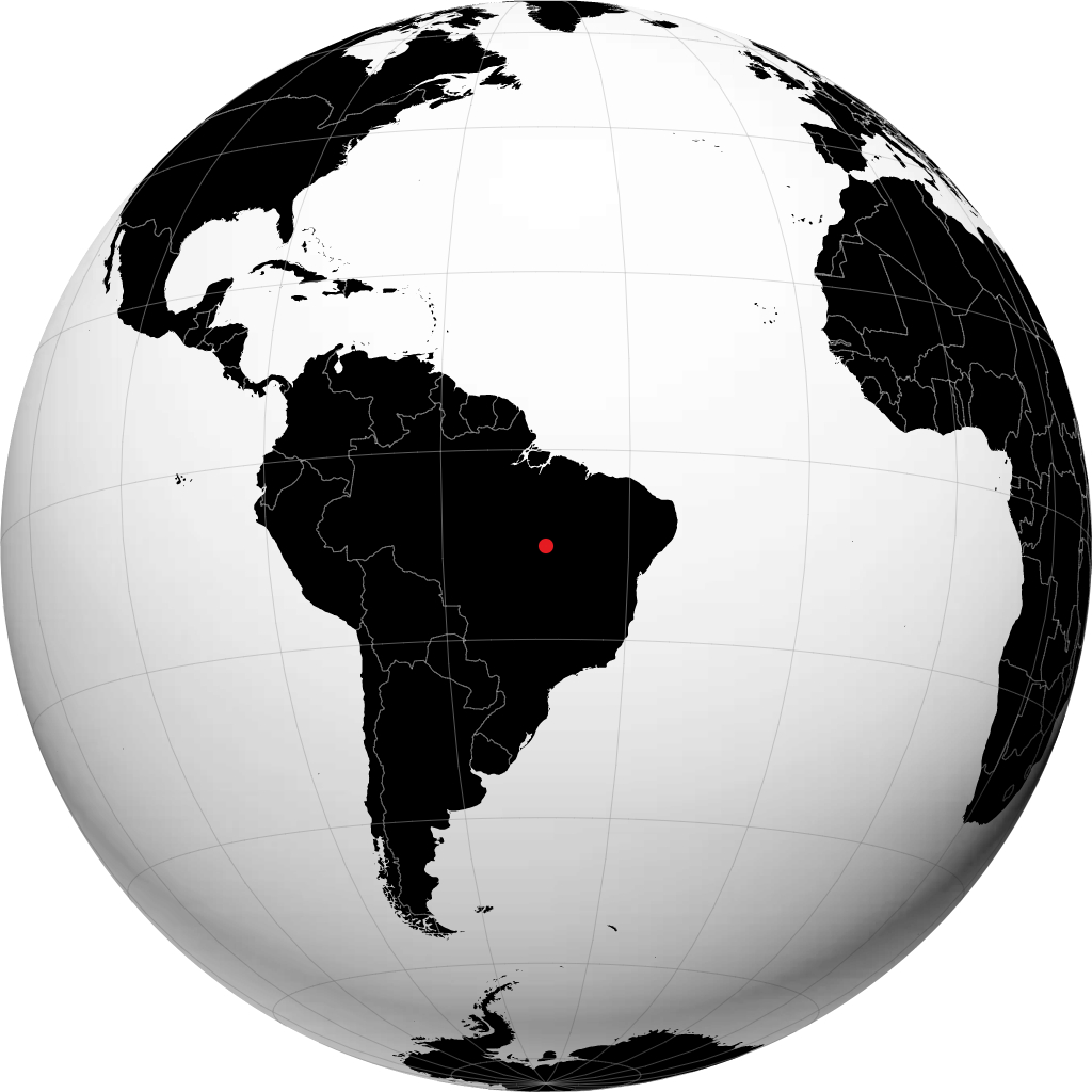 Paraiso do Tocantins trên quả địa cầu