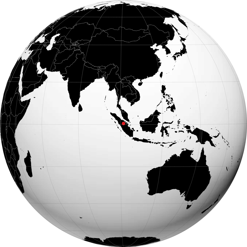Pekanbaru trên quả địa cầu