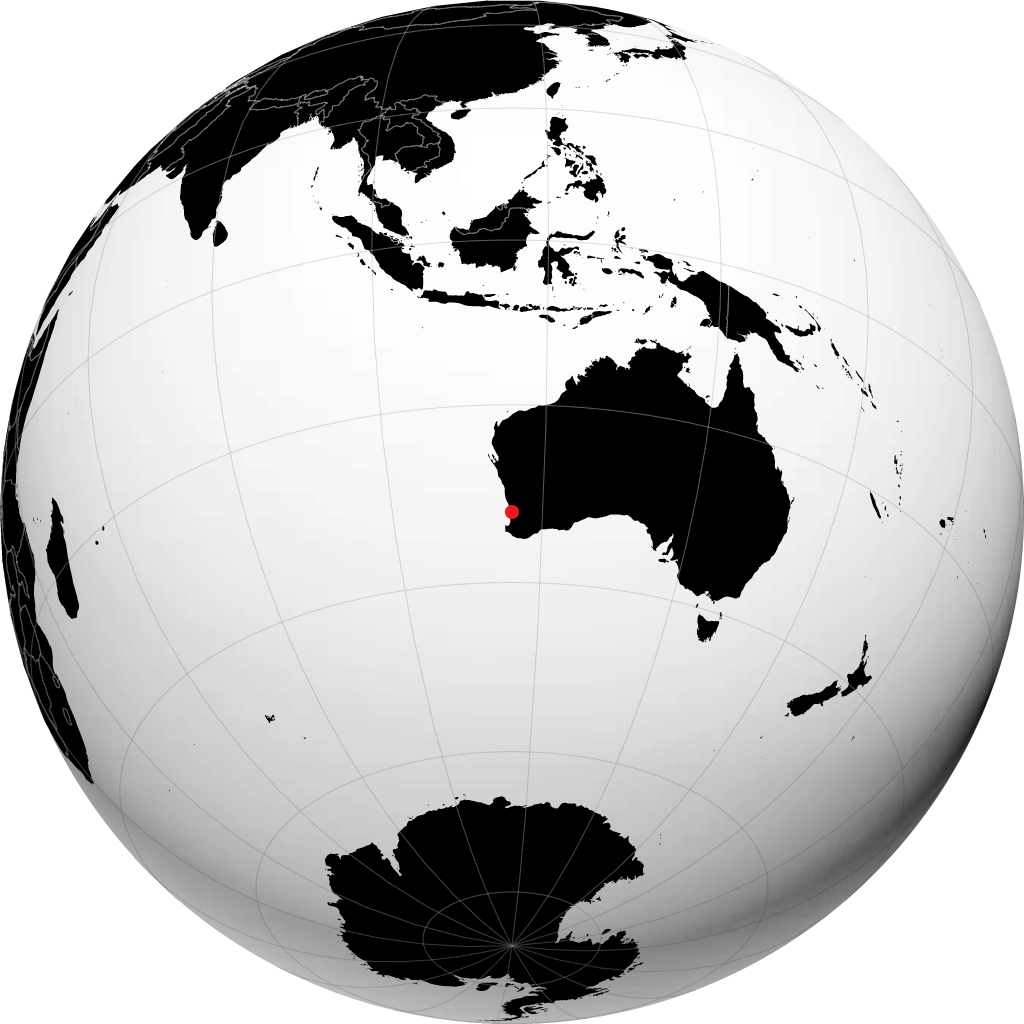 Perth trên quả địa cầu