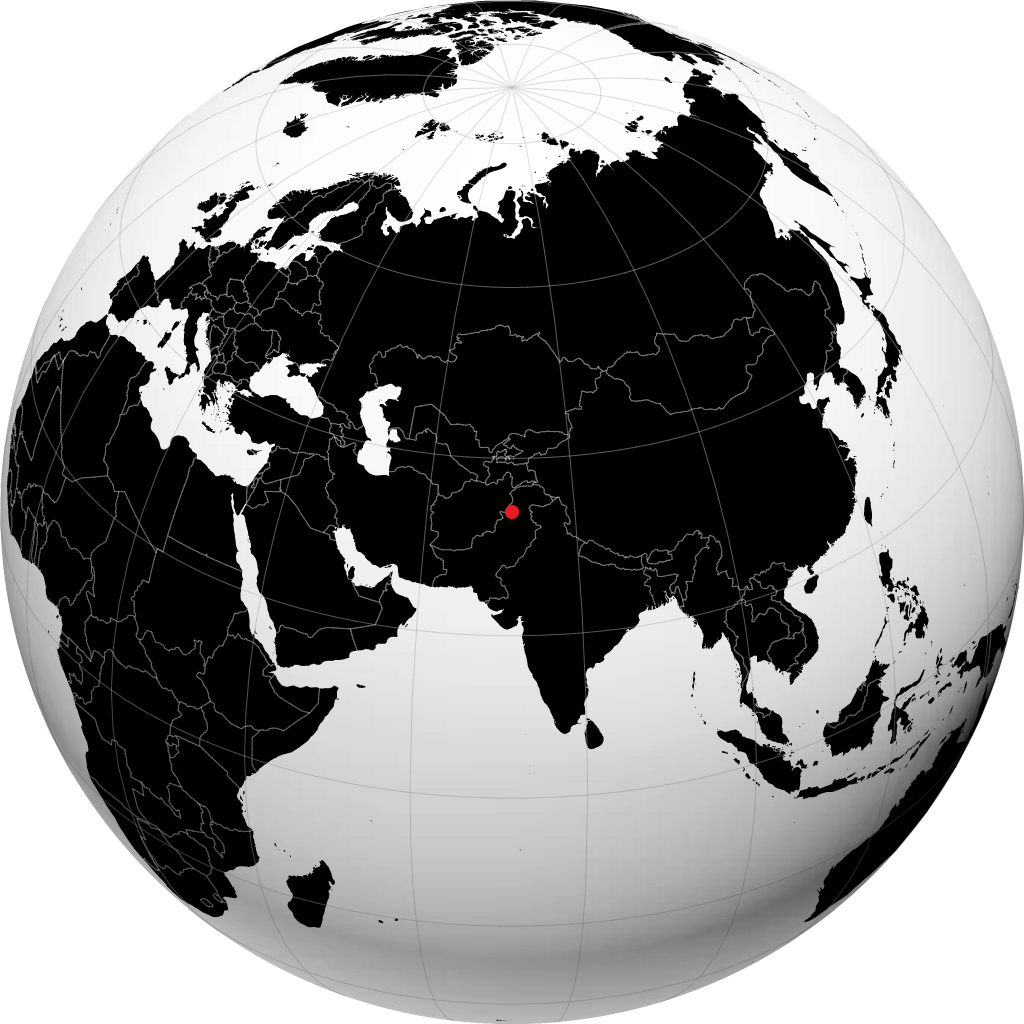 Peshawar trên quả địa cầu