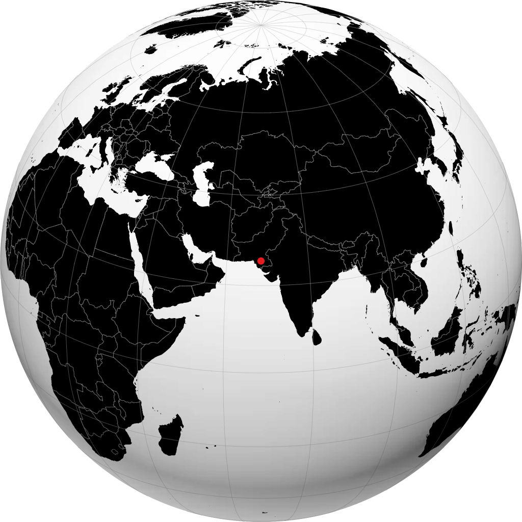 Hyderābād trên quả địa cầu