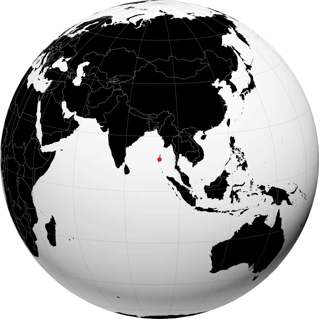 Port Blair trên quả địa cầu