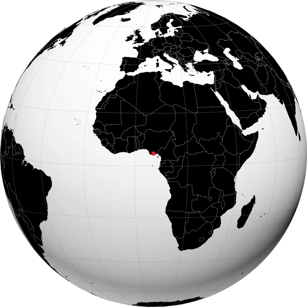 Port Harcourt trên quả địa cầu