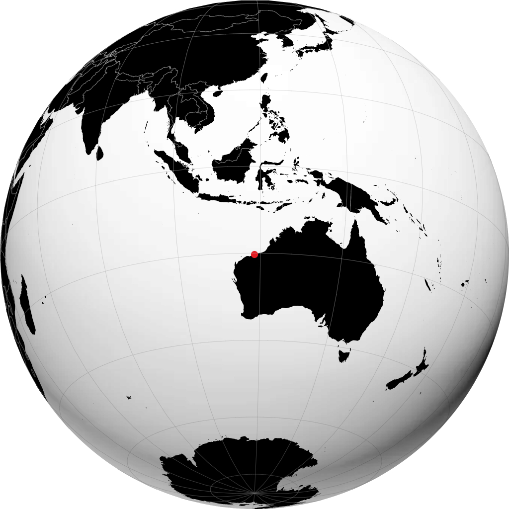 Port Hedland trên quả địa cầu