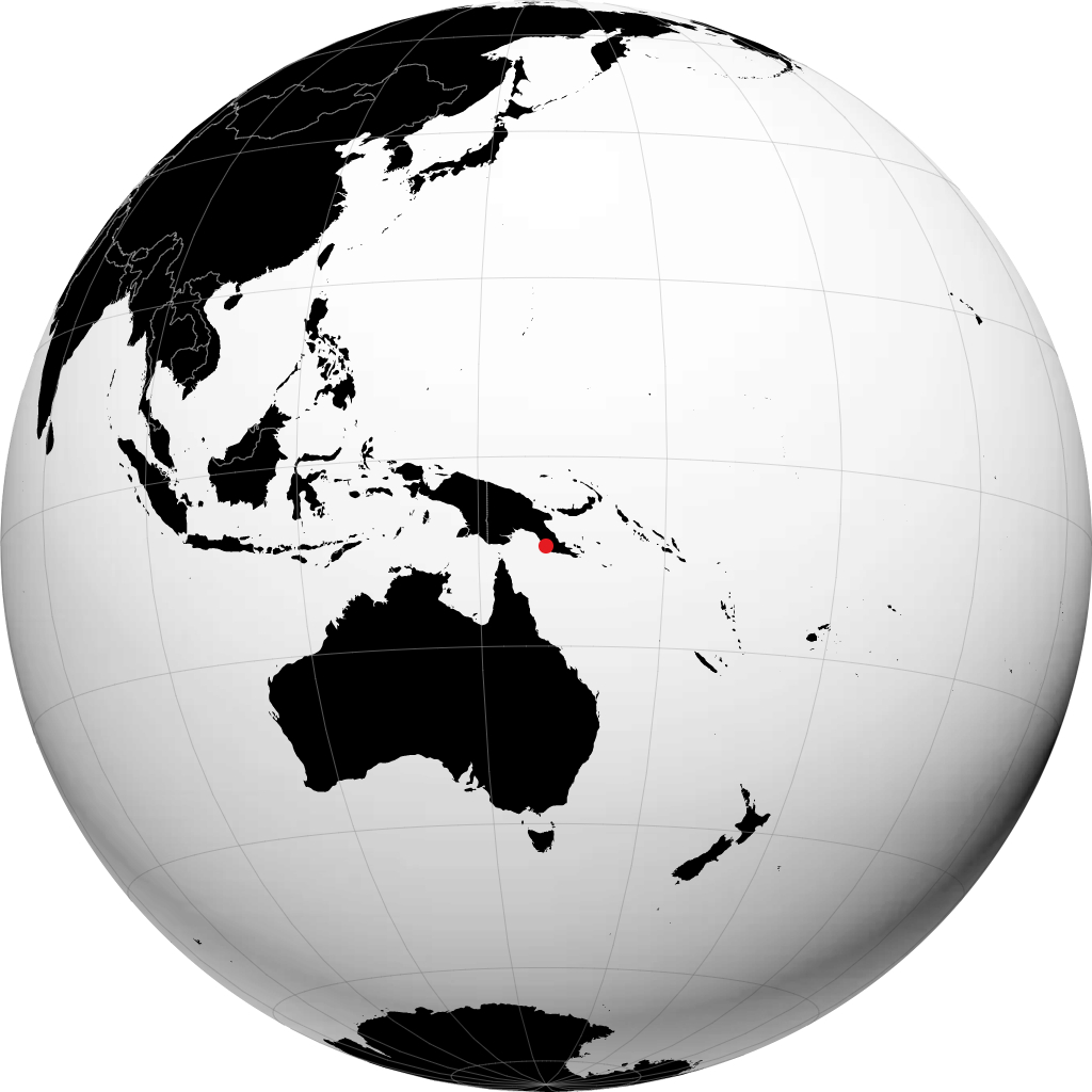 Port Moresby trên quả địa cầu