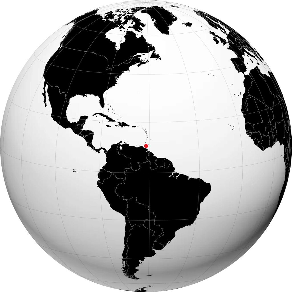 Port-of-Spain trên quả địa cầu