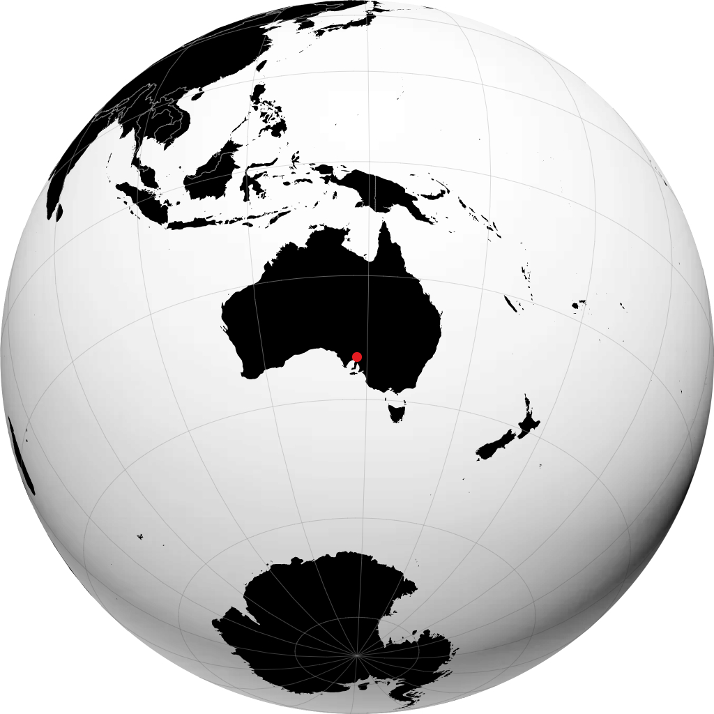 Port Pirie trên quả địa cầu