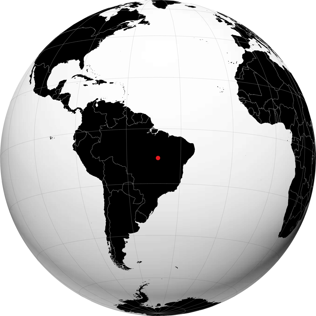 Porto Nacional trên quả địa cầu