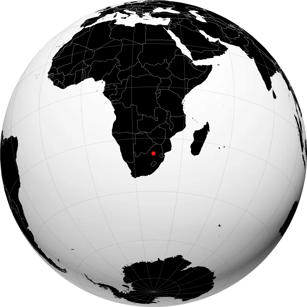 Pretoria trên quả địa cầu