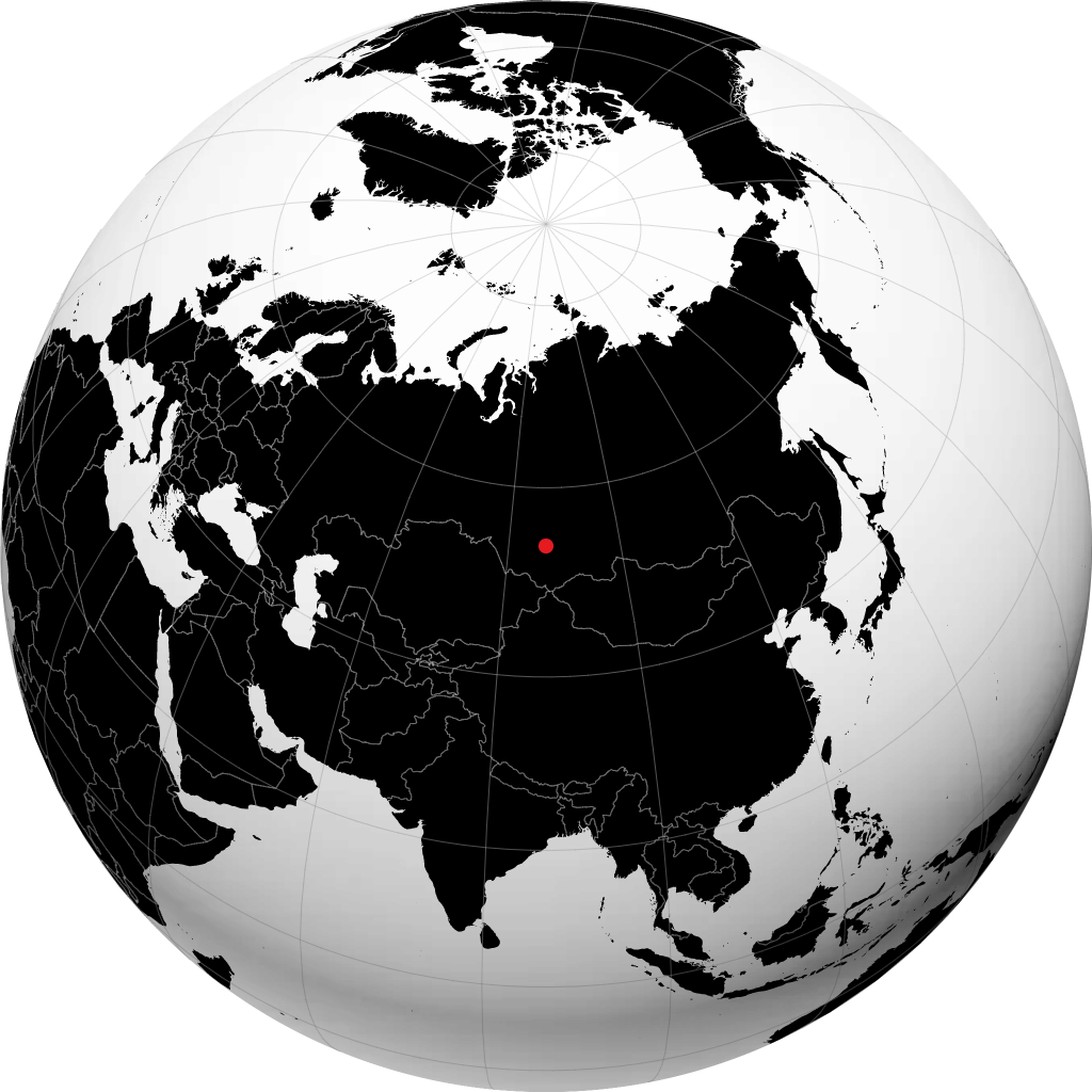 Prokopyevsk trên quả địa cầu