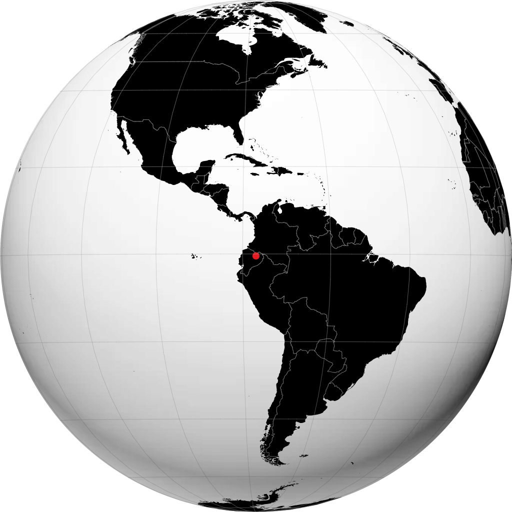 Puerto Francisco de Orellana trên quả địa cầu