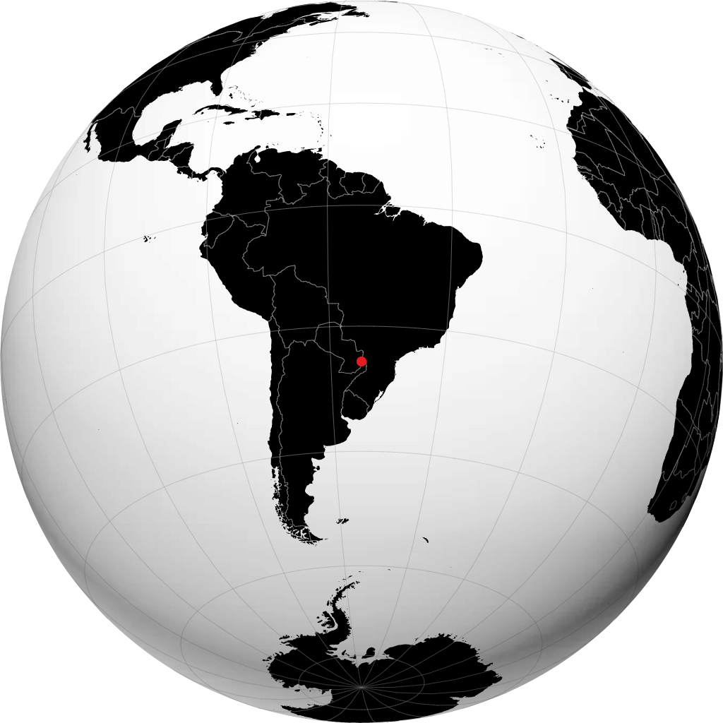 Puerto Iguazú trên quả địa cầu