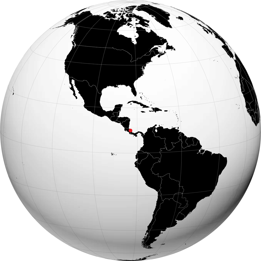 Puerto Limón trên quả địa cầu