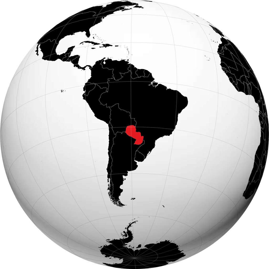 Paraguay trên quả địa cầu