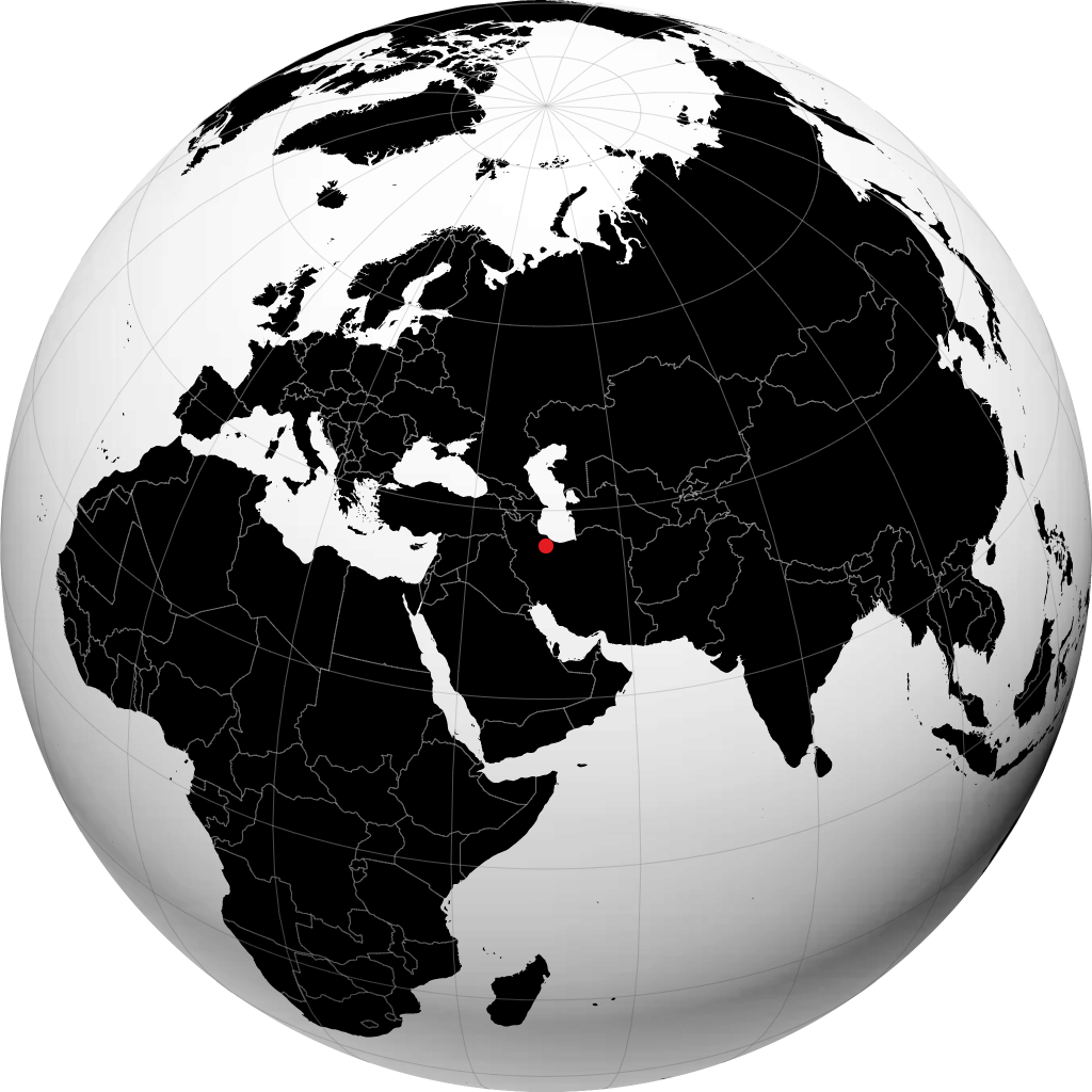 Qazvin trên quả địa cầu