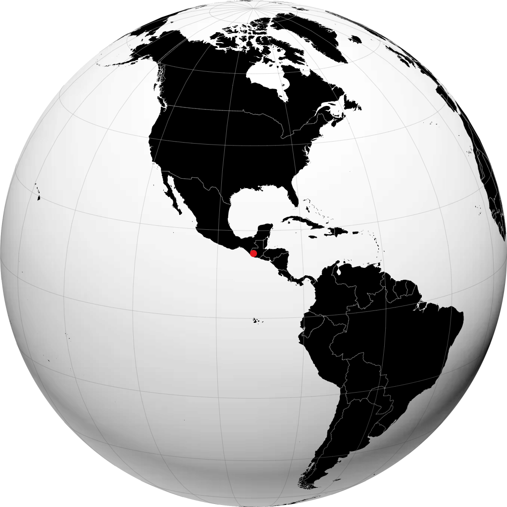 Quetzaltenango trên quả địa cầu