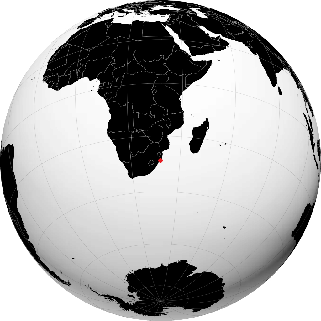 Richards Bay trên quả địa cầu