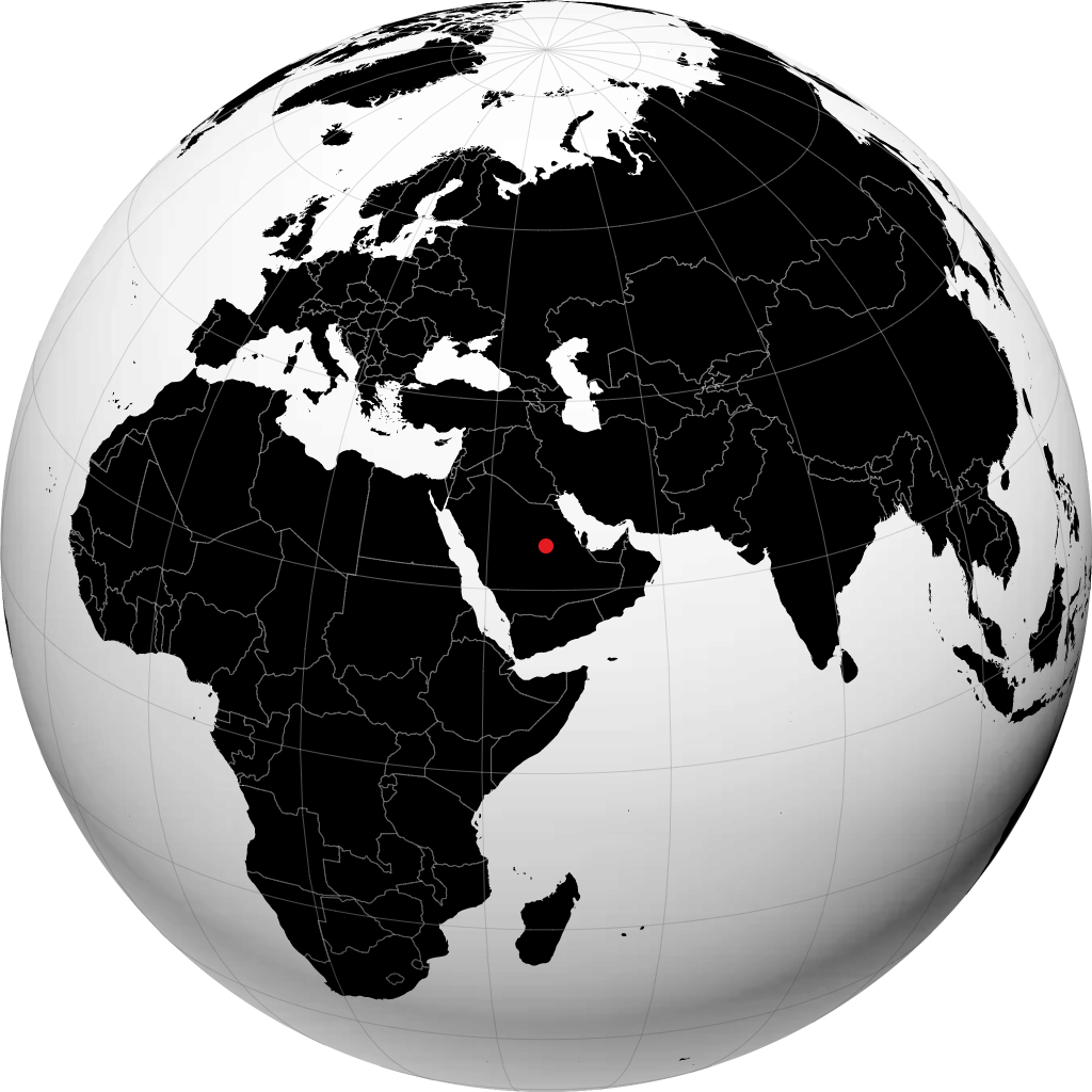 Riyadh trên quả địa cầu