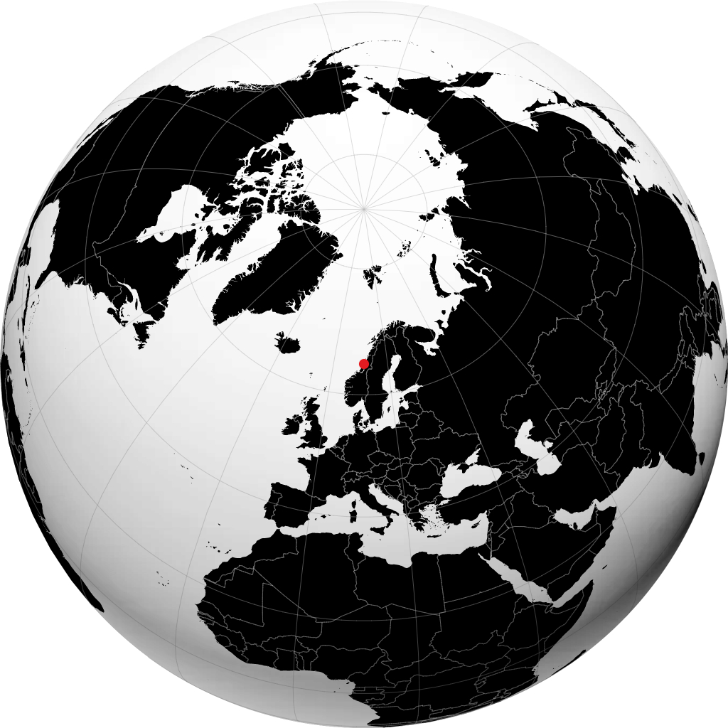Rørvik trên quả địa cầu