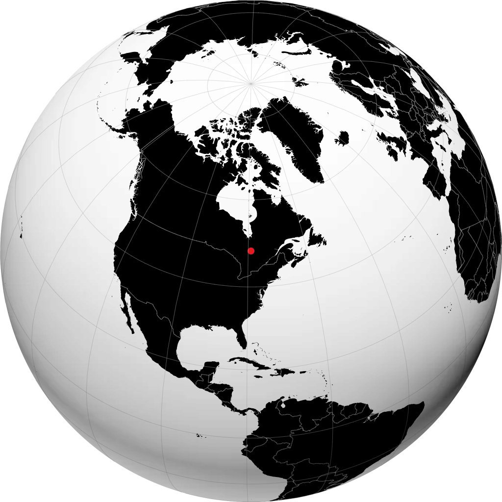 Rouyn-Noranda trên quả địa cầu