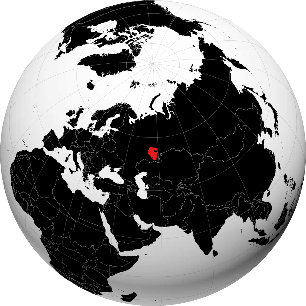 Cộng hòa Bashkortostan trên quả địa cầu