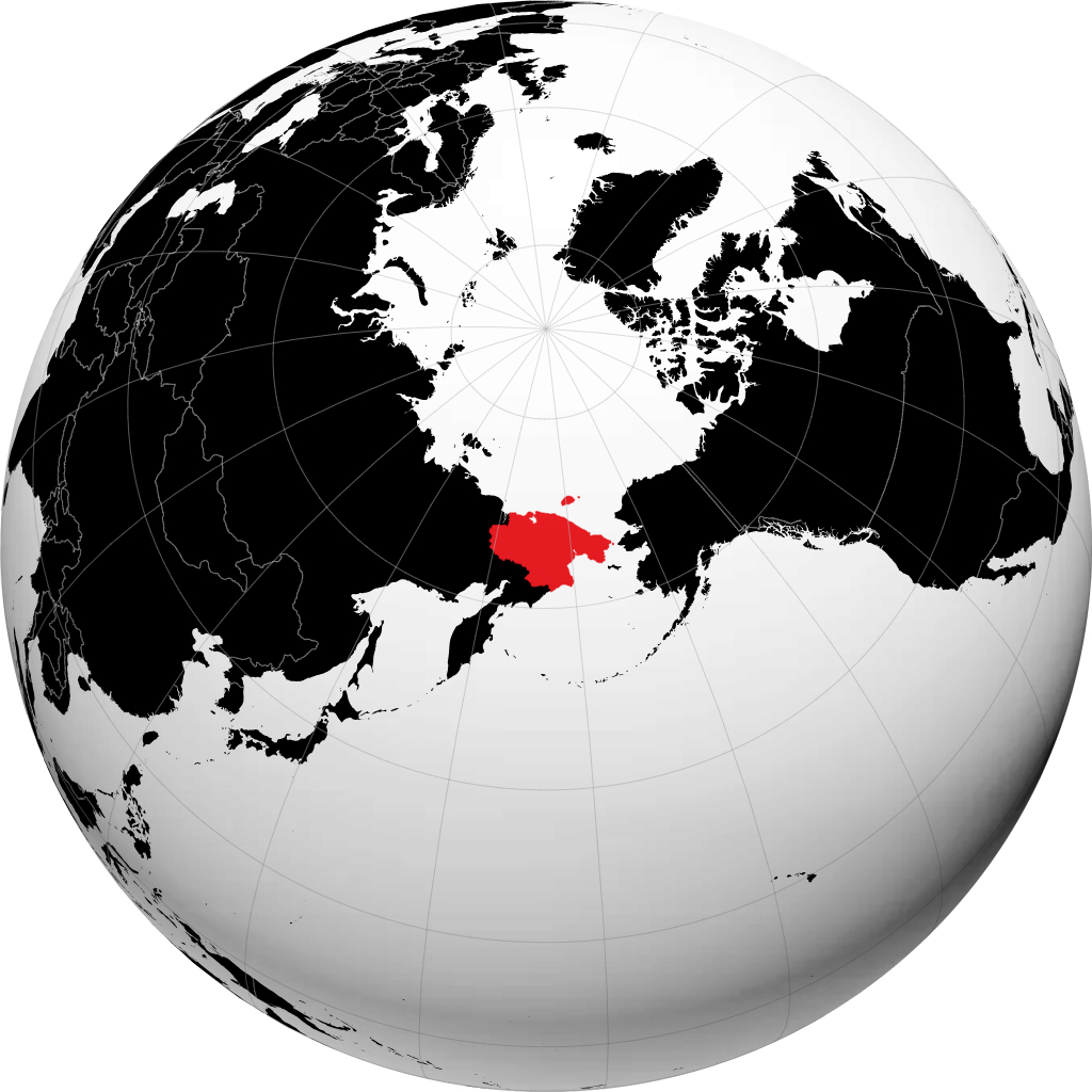 Khu tự trị Chukotka trên quả địa cầu