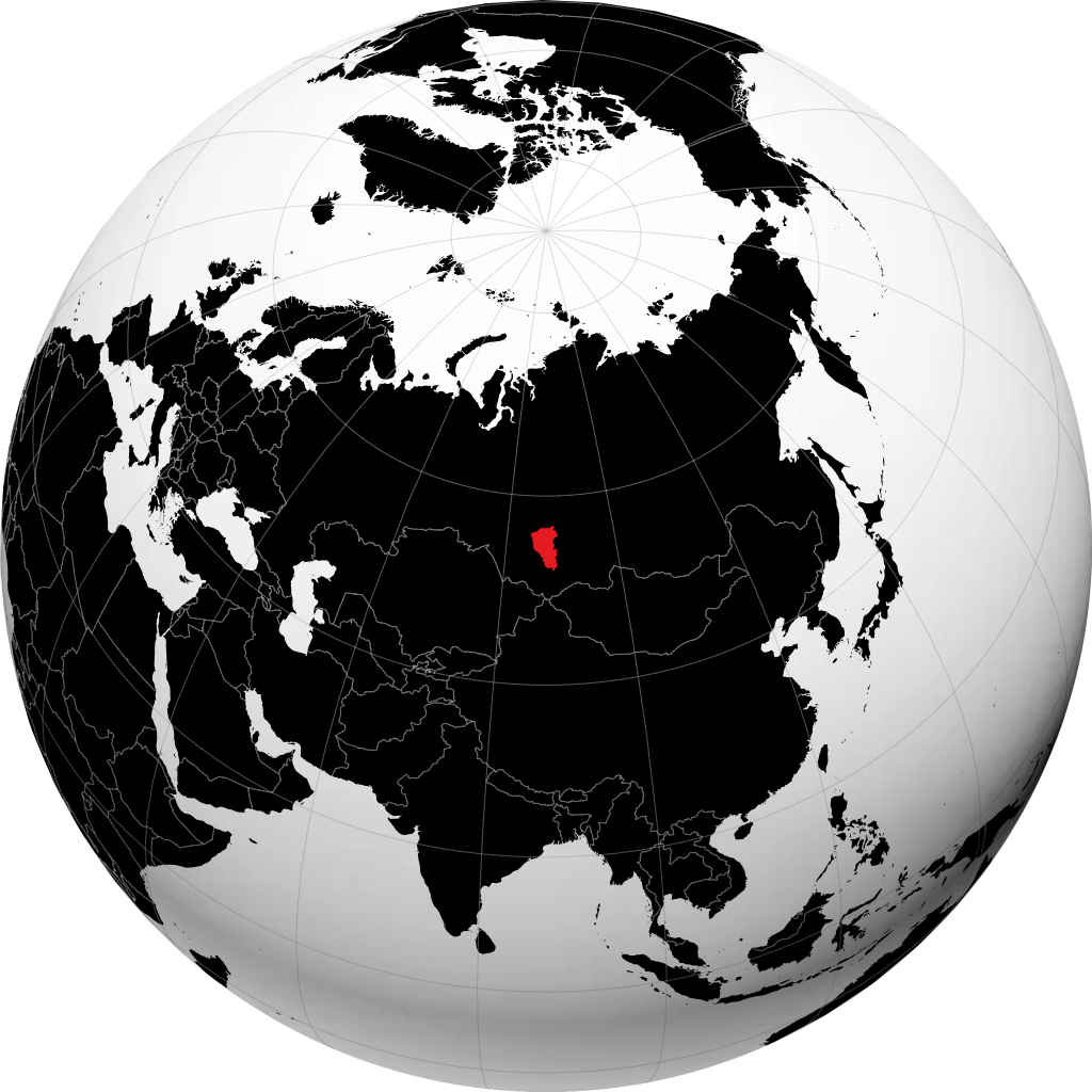 Tỉnh Kemerovo trên quả địa cầu