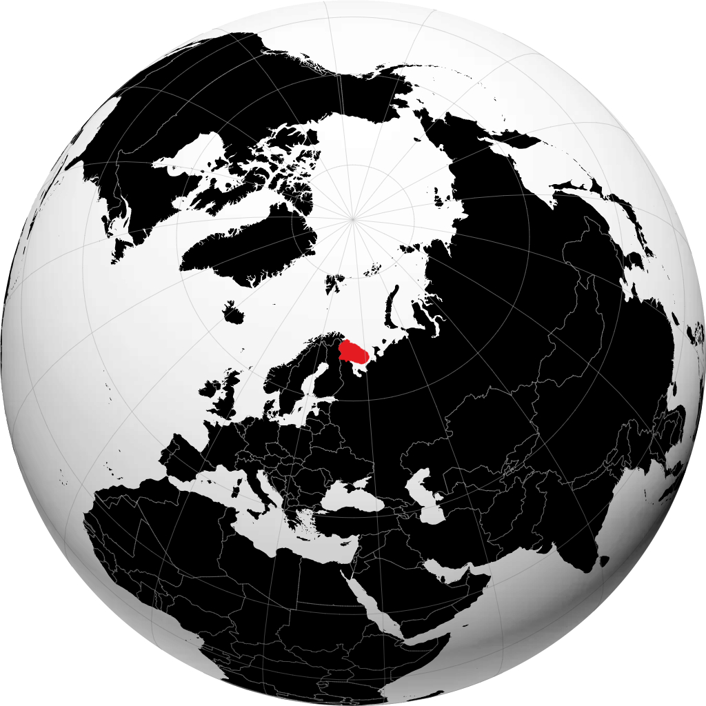 Tỉnh Murmansk trên quả địa cầu