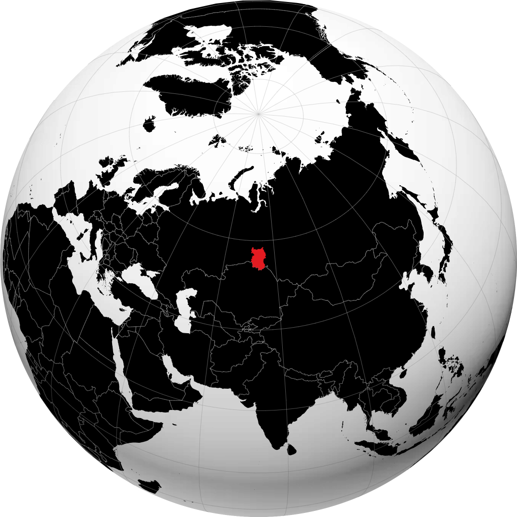 Tỉnh Omsk trên quả địa cầu