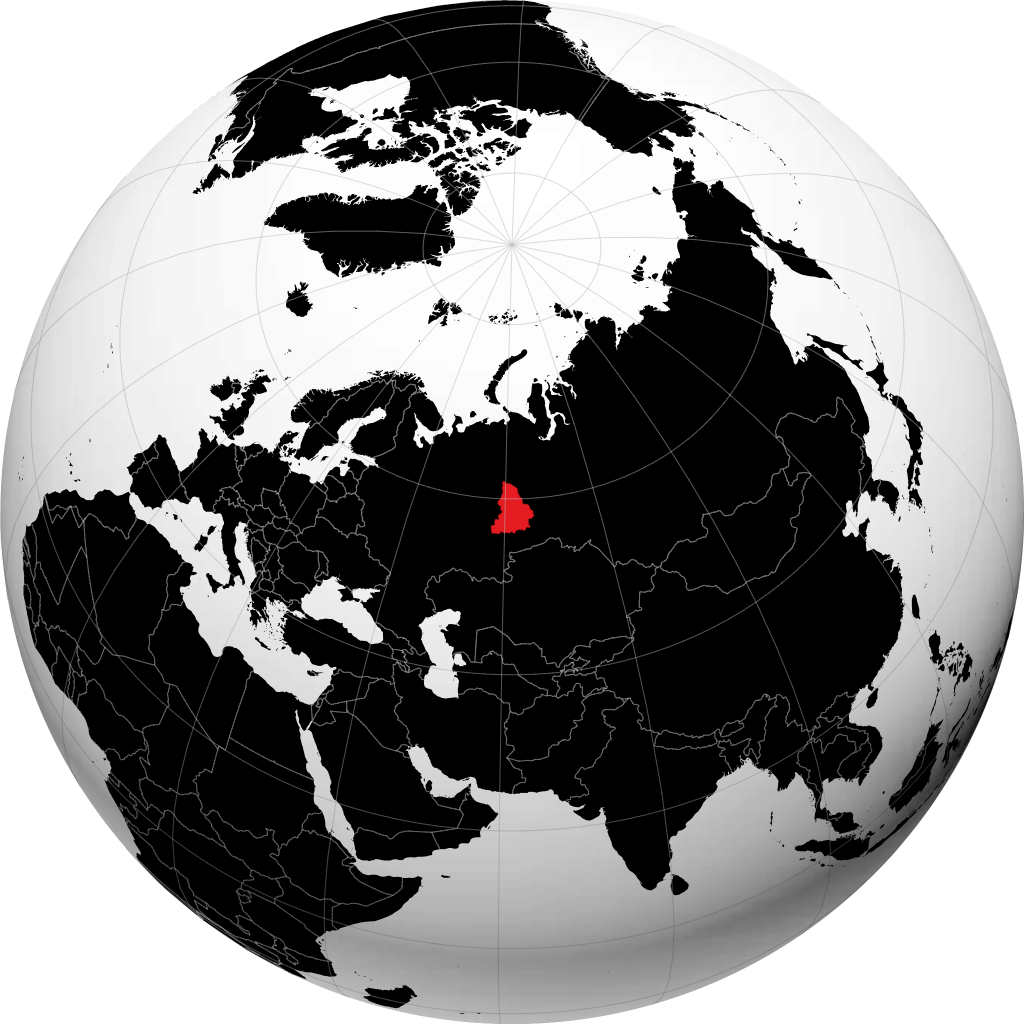 Tỉnh Sverdlovsk trên quả địa cầu