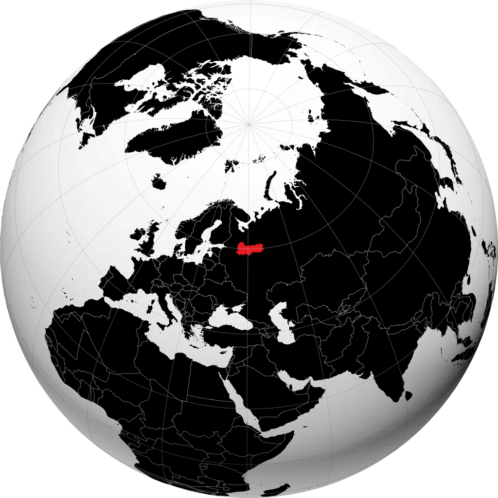 Tỉnh Vologda trên quả địa cầu