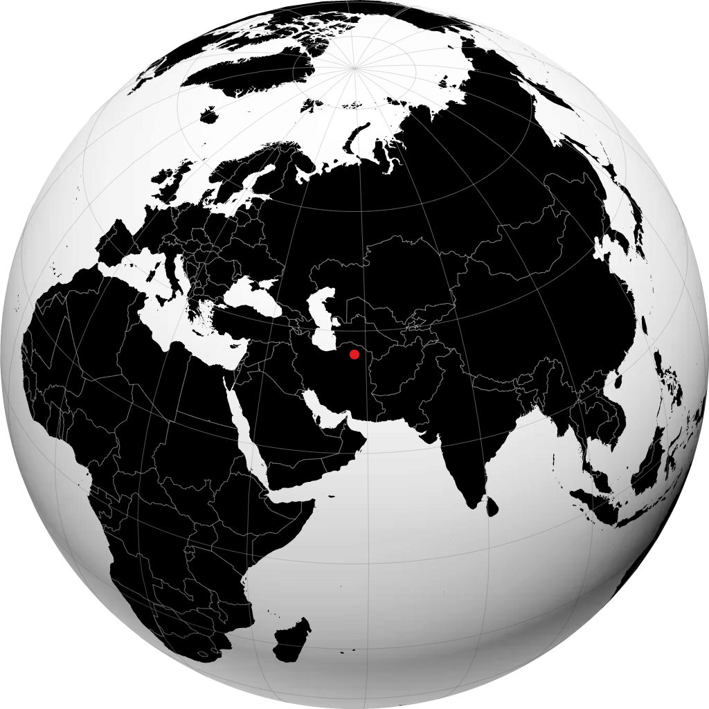 Sabzawār trên quả địa cầu
