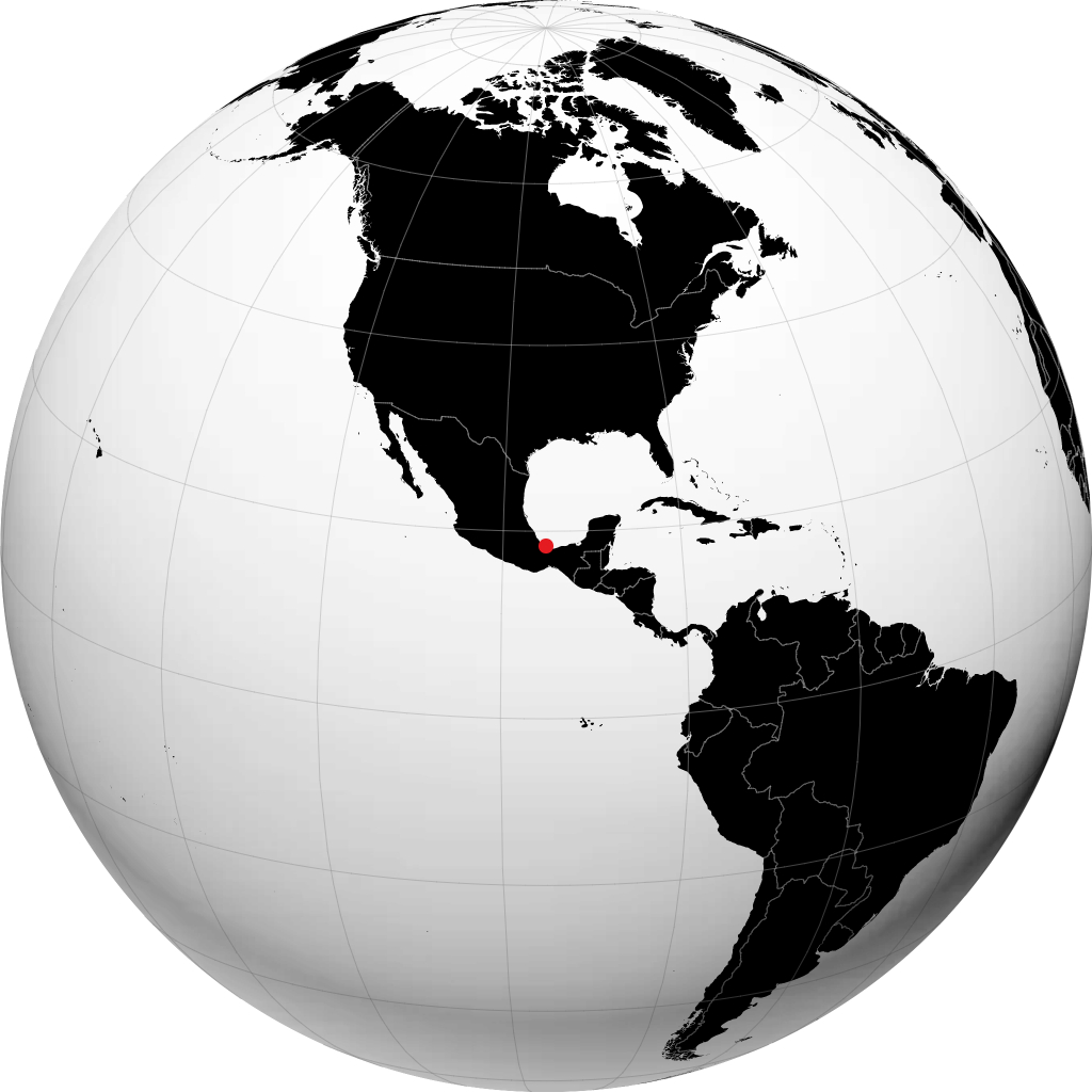 San Andres Tuxtla trên quả địa cầu