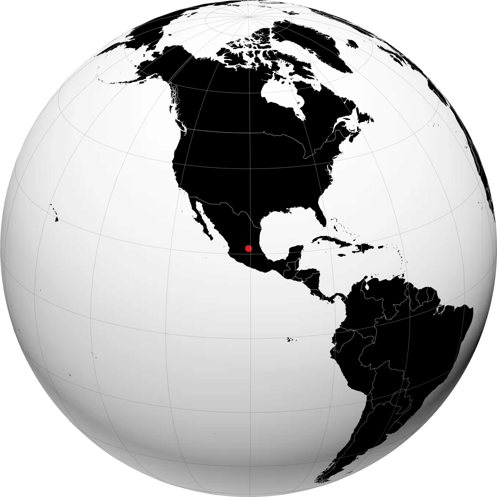 San Luis de la Paz trên quả địa cầu