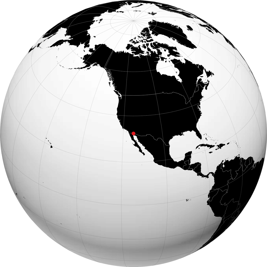 San Luis Río Colorado trên quả địa cầu