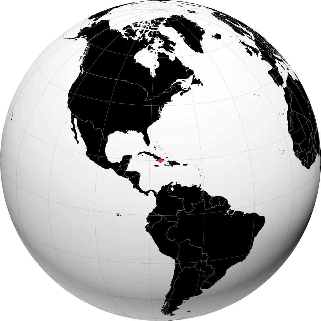 Santiago de Cuba trên quả địa cầu