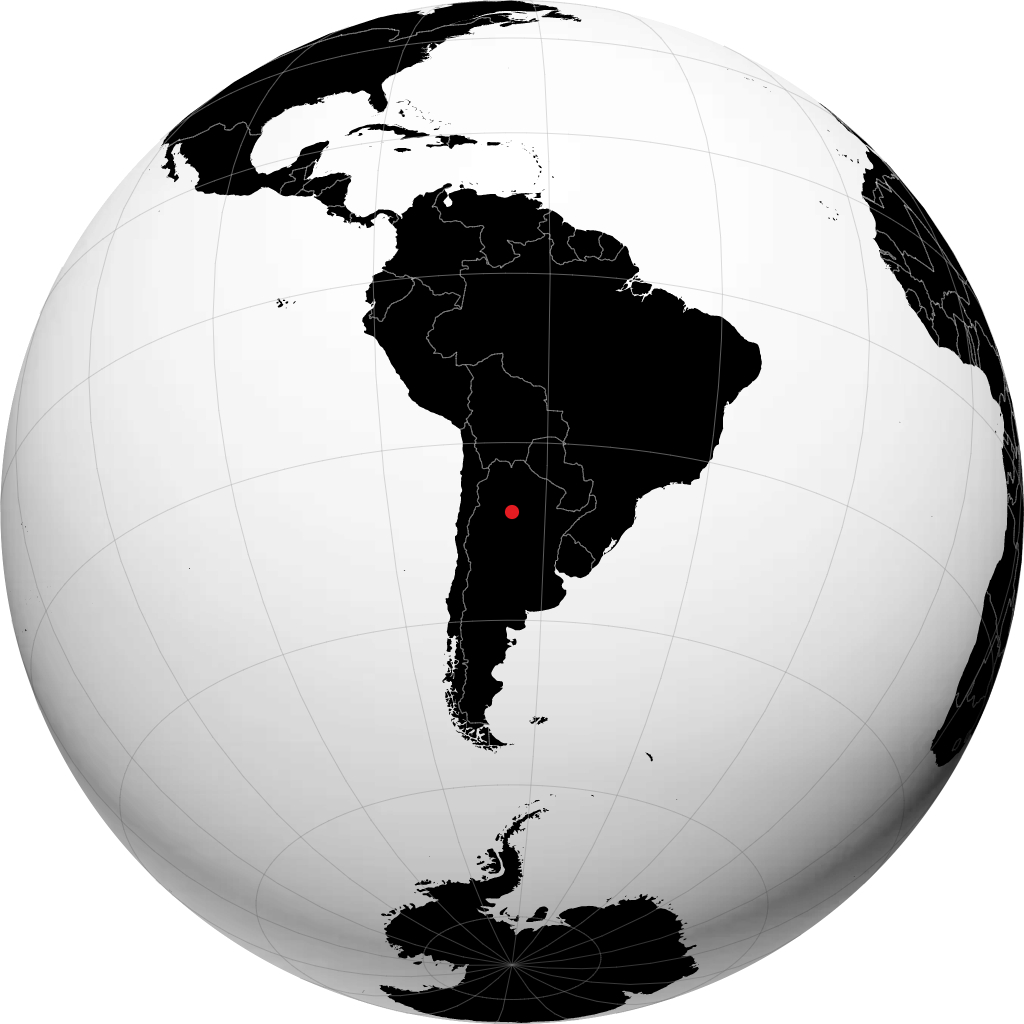 Santiago del Estero trên quả địa cầu