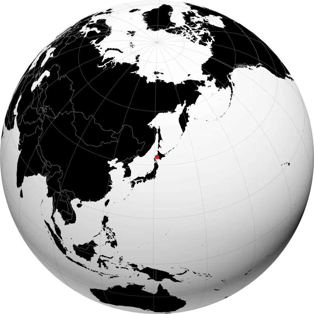 Sapporo trên quả địa cầu