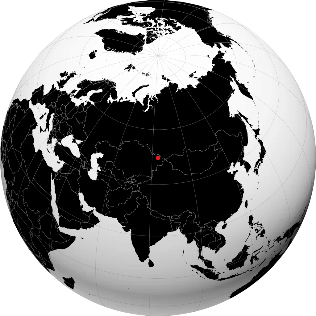 Serebryansk trên quả địa cầu
