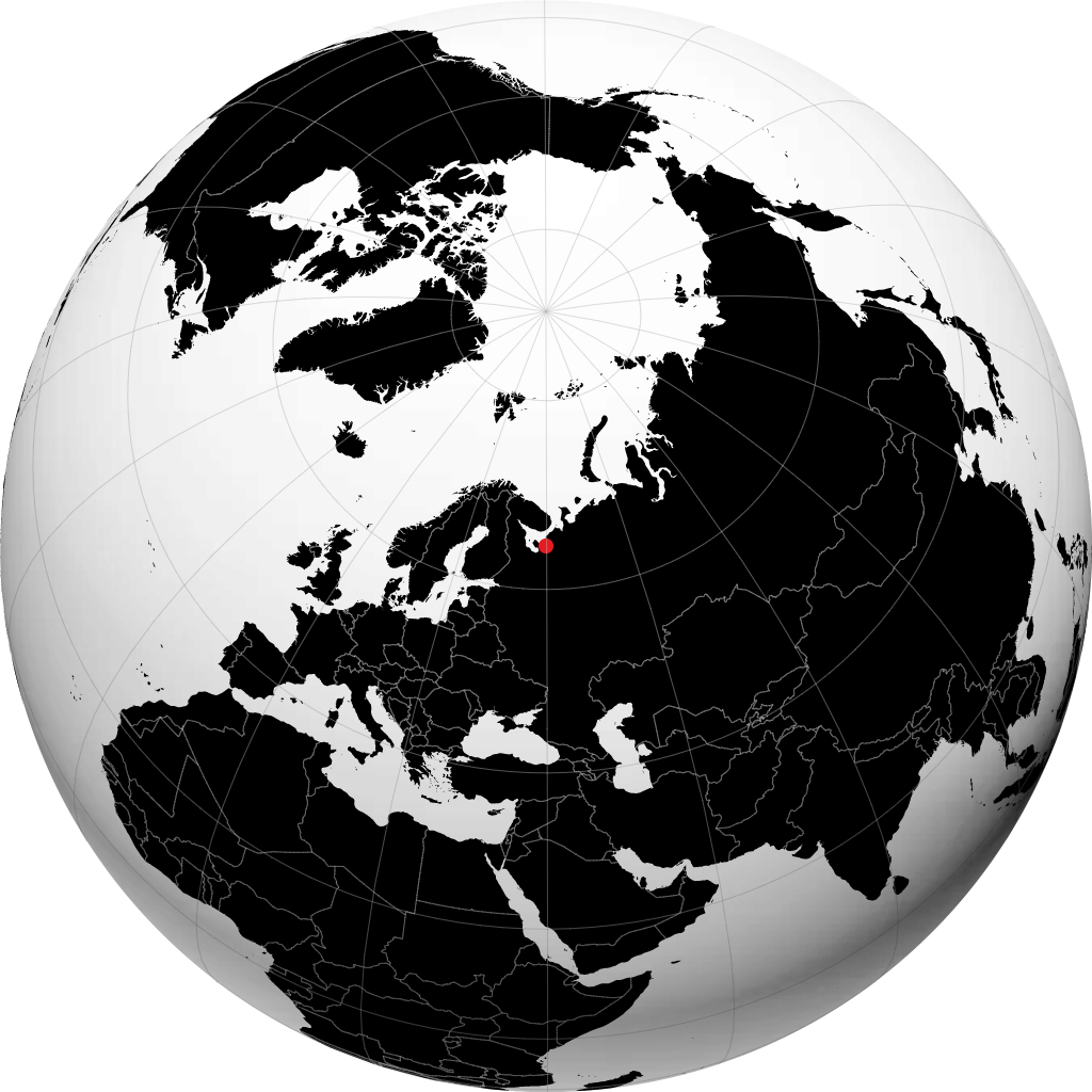 Severodvinsk trên quả địa cầu