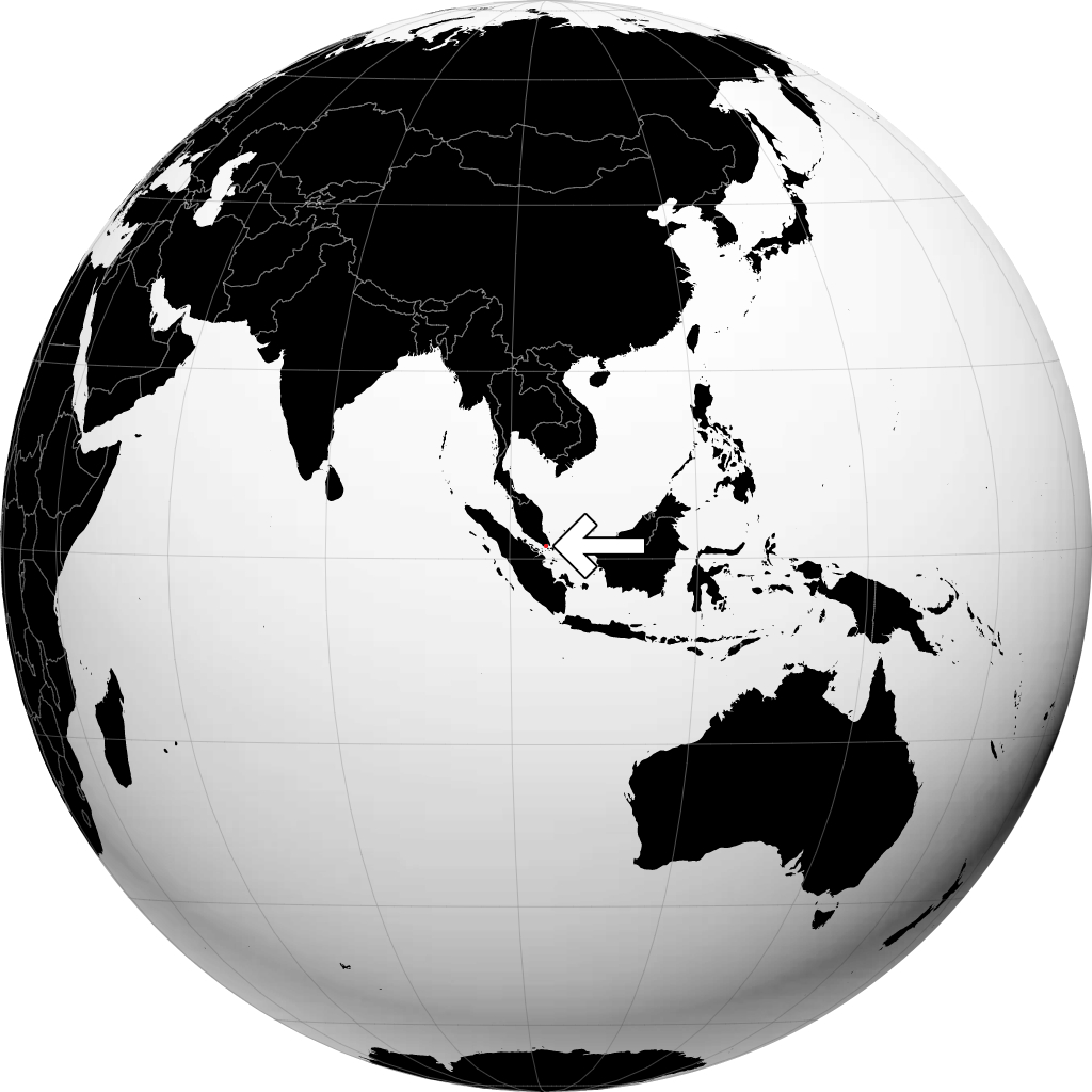 Singapore trên quả địa cầu