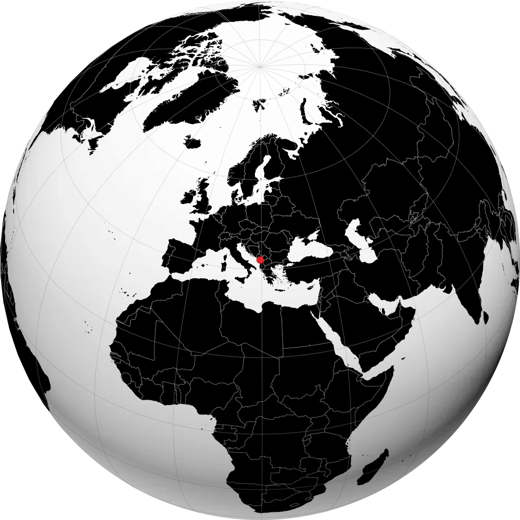 Shkoder trên quả địa cầu